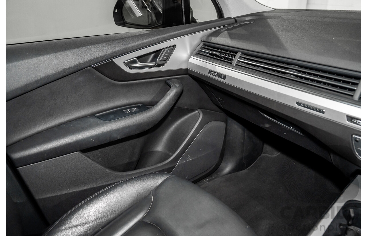 08/2017 Audi Q7 3.0 TDI Quattro (160kW AWD) 4M MY17 4d Wagon Brilliant Black Turbo Diesel V6 3.0L