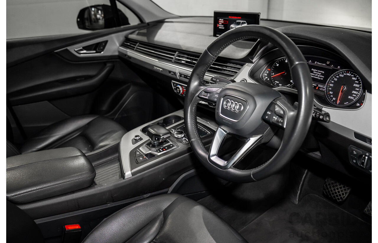 08/2017 Audi Q7 3.0 TDI Quattro (160kW AWD) 4M MY17 4d Wagon Brilliant Black Turbo Diesel V6 3.0L
