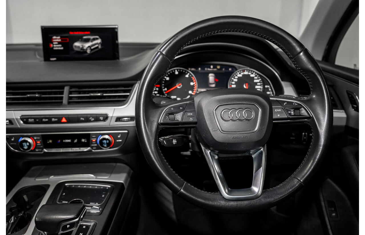 08/2017 Audi Q7 3.0 TDI Quattro (160kW AWD) 4M MY17 4d Wagon Brilliant Black Turbo Diesel V6 3.0L