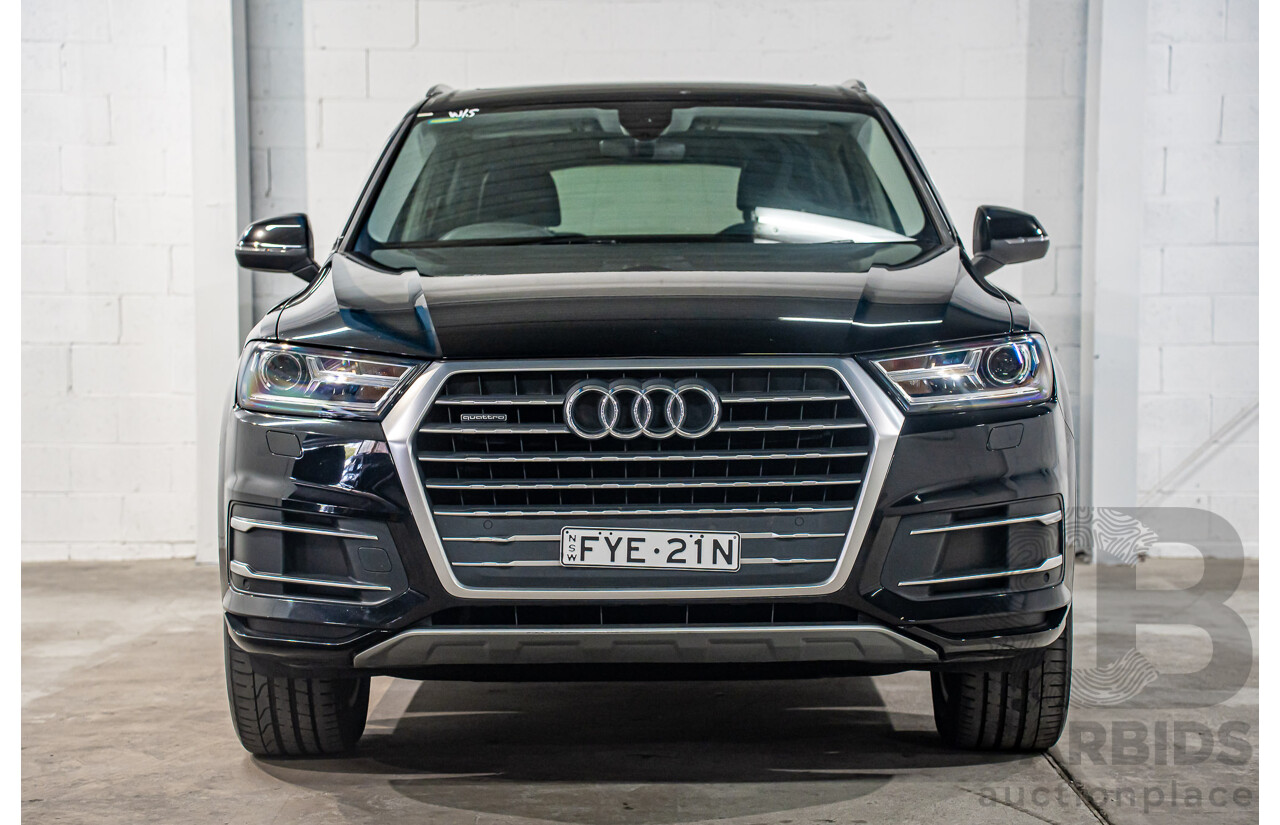08/2017 Audi Q7 3.0 TDI Quattro (160kW AWD) 4M MY17 4d Wagon Brilliant Black Turbo Diesel V6 3.0L