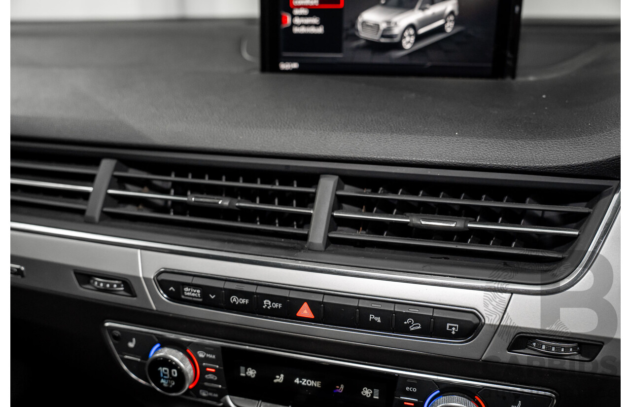 08/2017 Audi Q7 3.0 TDI Quattro (160kW AWD) 4M MY17 4d Wagon Brilliant Black Turbo Diesel V6 3.0L