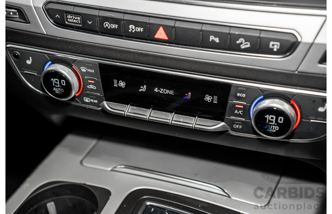 08/2017 Audi Q7 3.0 TDI Quattro (160kW AWD) 4M MY17 4d Wagon Brilliant Black Turbo Diesel V6 3.0L