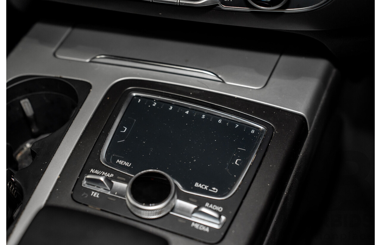 08/2017 Audi Q7 3.0 TDI Quattro (160kW AWD) 4M MY17 4d Wagon Brilliant Black Turbo Diesel V6 3.0L