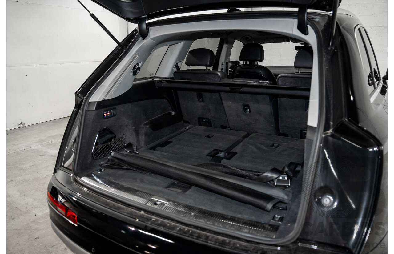 08/2017 Audi Q7 3.0 TDI Quattro (160kW AWD) 4M MY17 4d Wagon Brilliant Black Turbo Diesel V6 3.0L