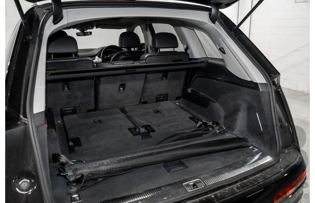 08/2017 Audi Q7 3.0 TDI Quattro (160kW AWD) 4M MY17 4d Wagon Brilliant Black Turbo Diesel V6 3.0L