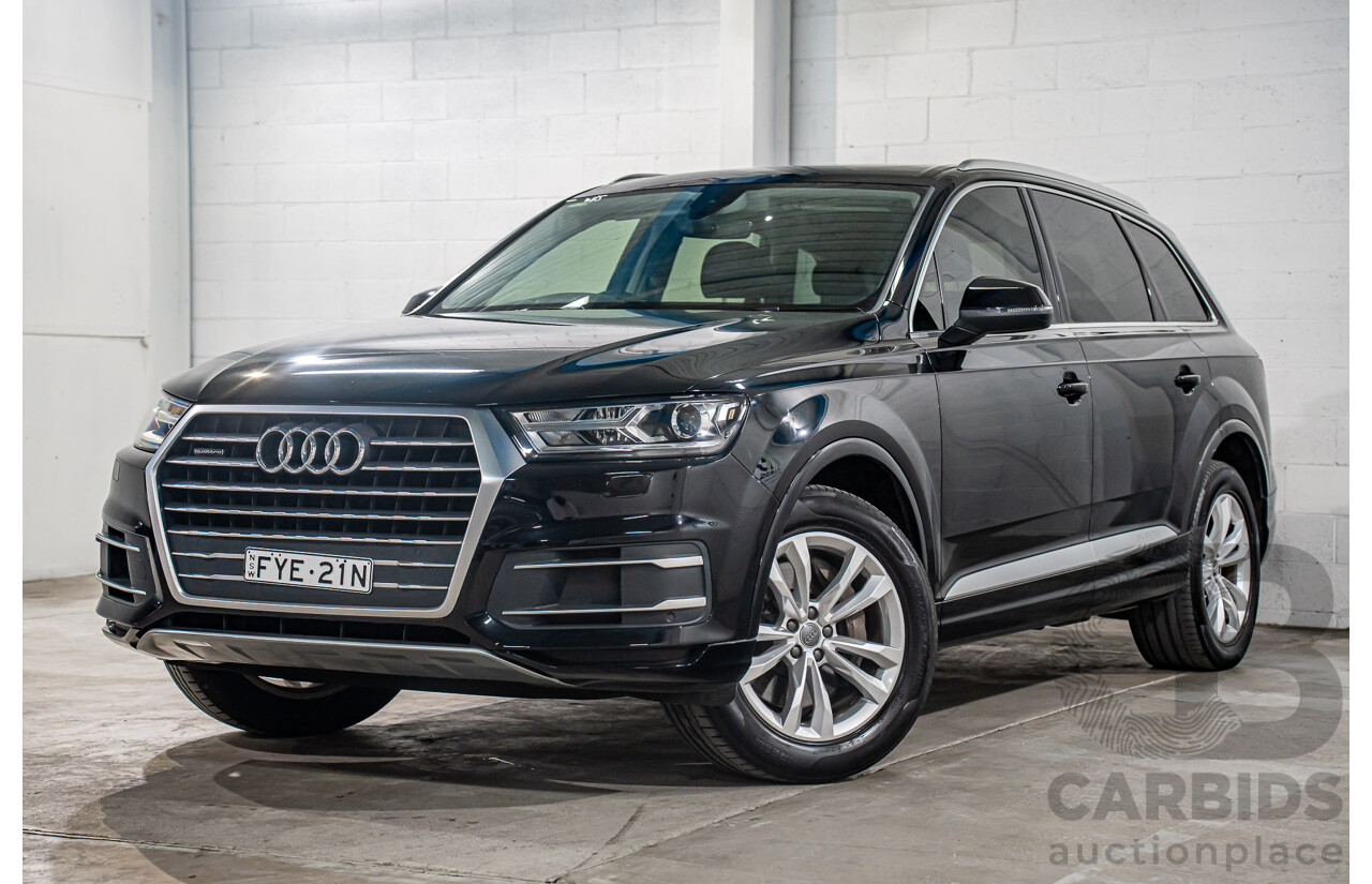 08/2017 Audi Q7 3.0 TDI Quattro (160kW AWD) 4M MY17 4d Wagon Brilliant Black Turbo Diesel V6 3.0L
