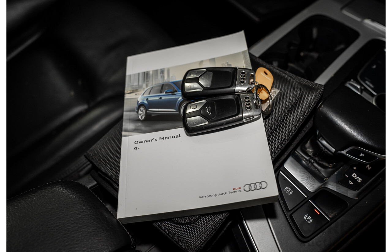 08/2017 Audi Q7 3.0 TDI Quattro (160kW AWD) 4M MY17 4d Wagon Brilliant Black Turbo Diesel V6 3.0L