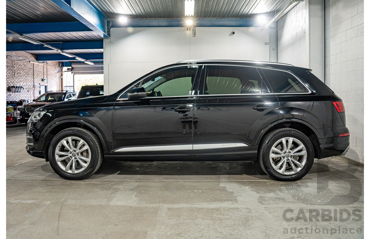08/2017 Audi Q7 3.0 TDI Quattro (160kW AWD) 4M MY17 4d Wagon Brilliant Black Turbo Diesel V6 3.0L