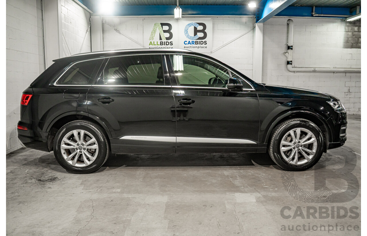 08/2017 Audi Q7 3.0 TDI Quattro (160kW AWD) 4M MY17 4d Wagon Brilliant Black Turbo Diesel V6 3.0L