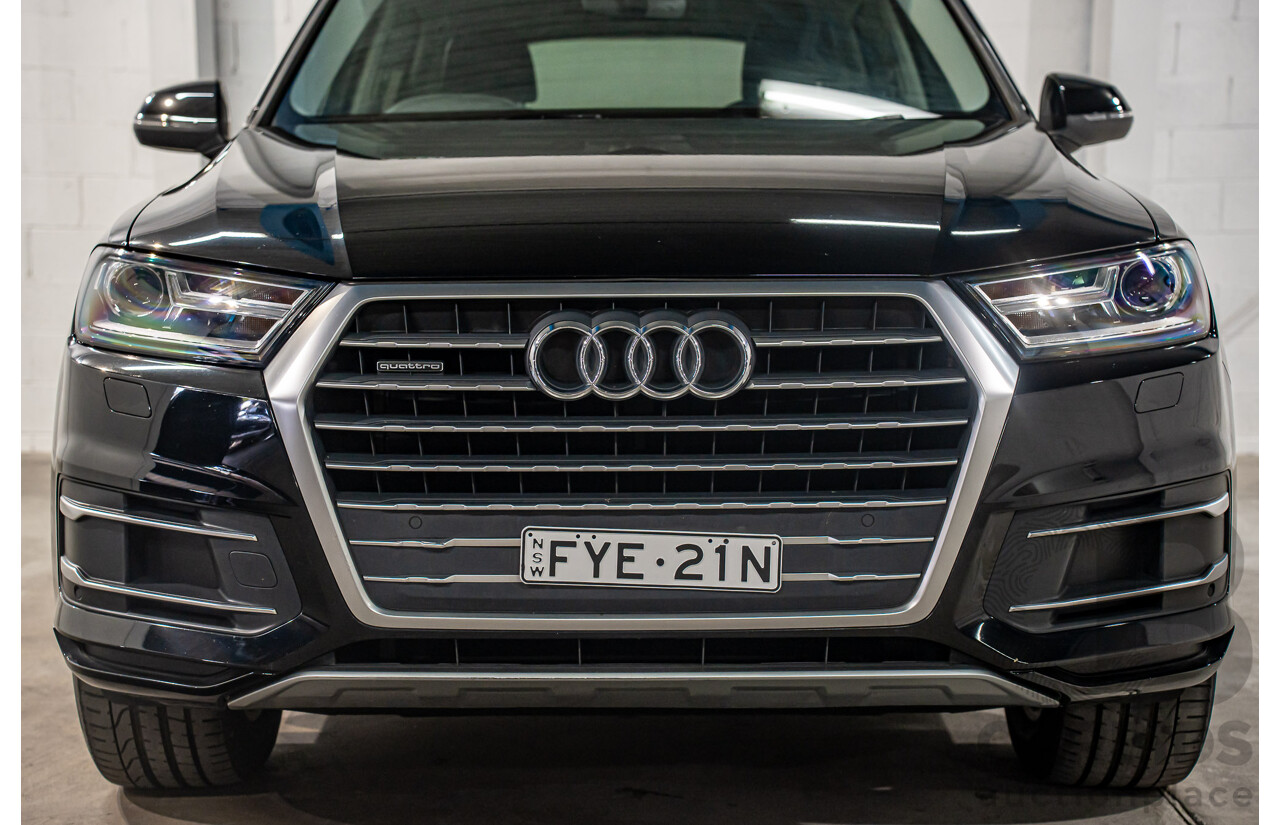 08/2017 Audi Q7 3.0 TDI Quattro (160kW AWD) 4M MY17 4d Wagon Brilliant Black Turbo Diesel V6 3.0L