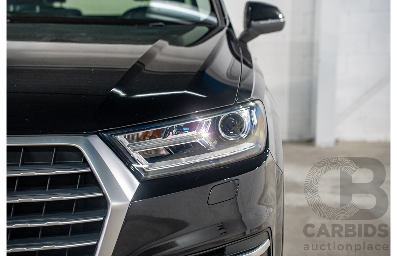 08/2017 Audi Q7 3.0 TDI Quattro (160kW AWD) 4M MY17 4d Wagon Brilliant Black Turbo Diesel V6 3.0L