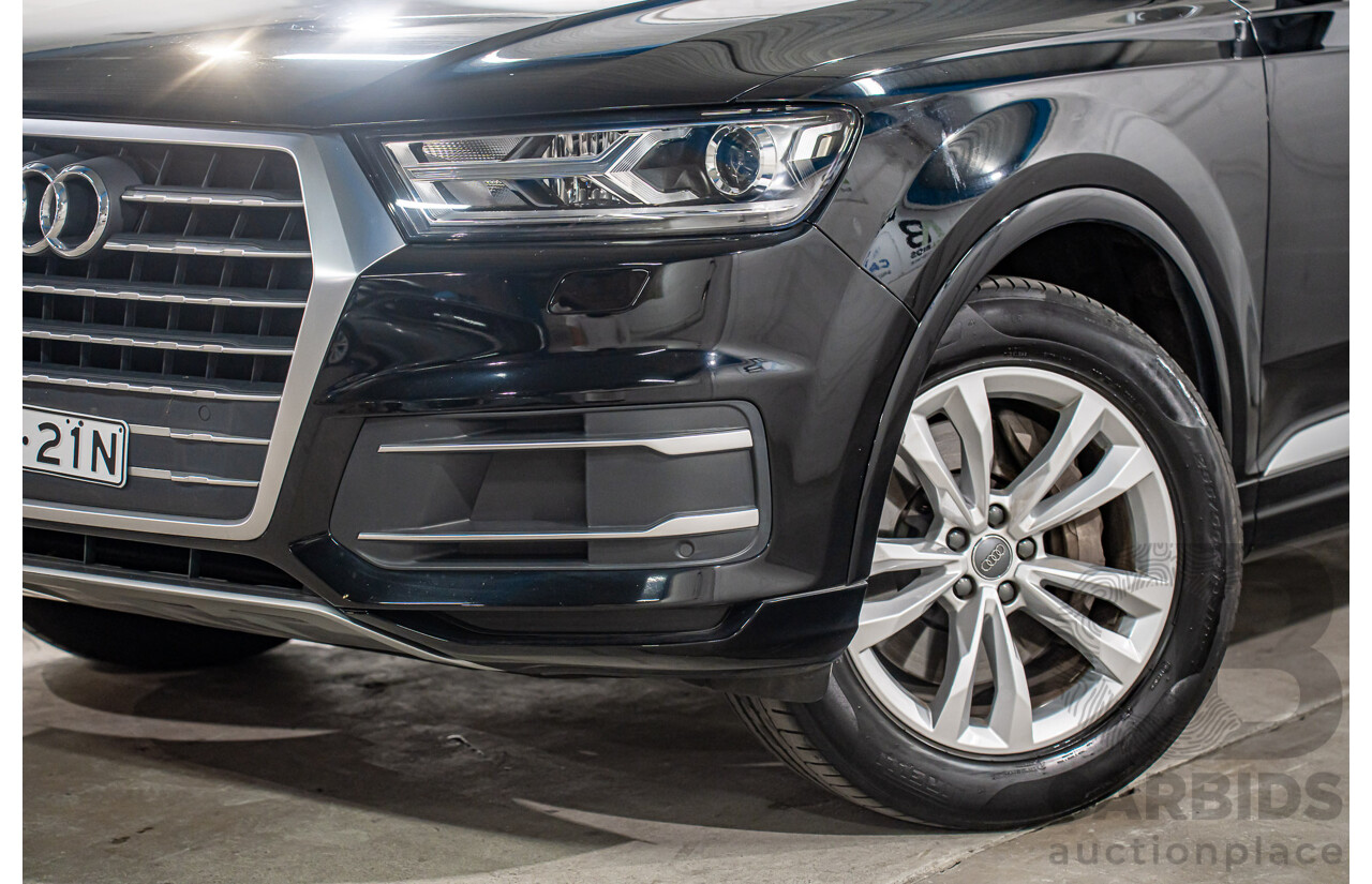 08/2017 Audi Q7 3.0 TDI Quattro (160kW AWD) 4M MY17 4d Wagon Brilliant Black Turbo Diesel V6 3.0L
