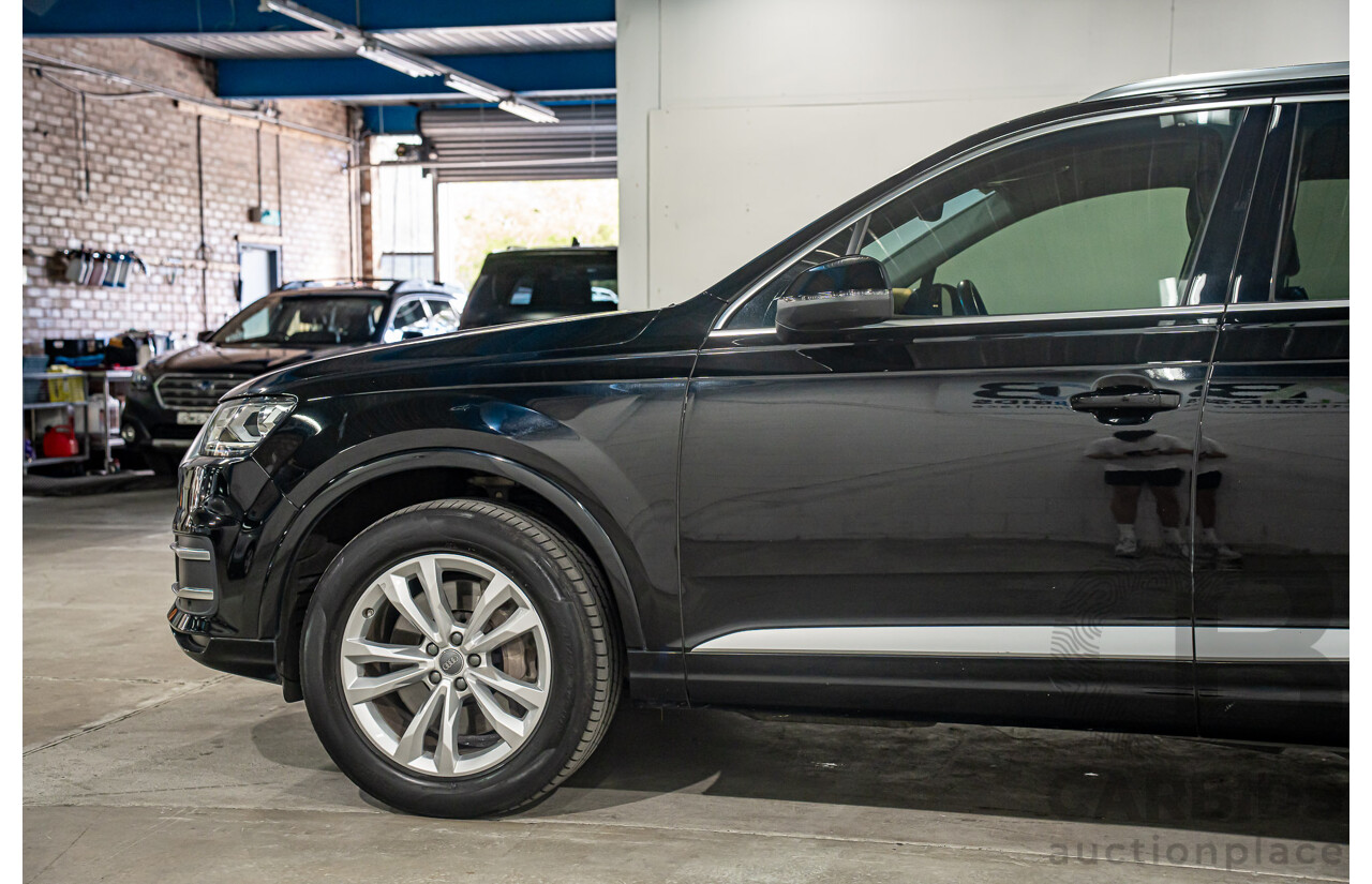 08/2017 Audi Q7 3.0 TDI Quattro (160kW AWD) 4M MY17 4d Wagon Brilliant Black Turbo Diesel V6 3.0L