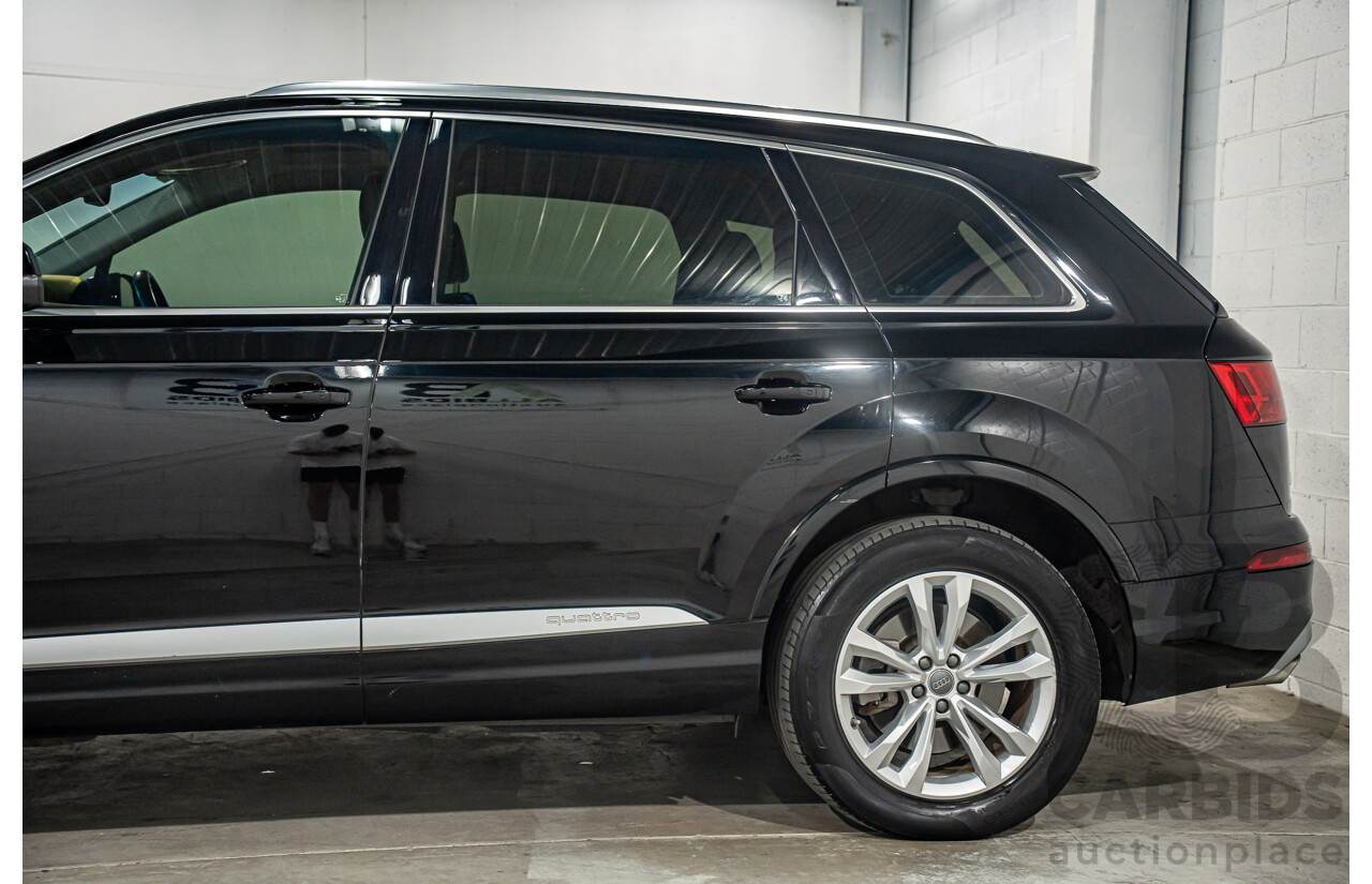 08/2017 Audi Q7 3.0 TDI Quattro (160kW AWD) 4M MY17 4d Wagon Brilliant Black Turbo Diesel V6 3.0L