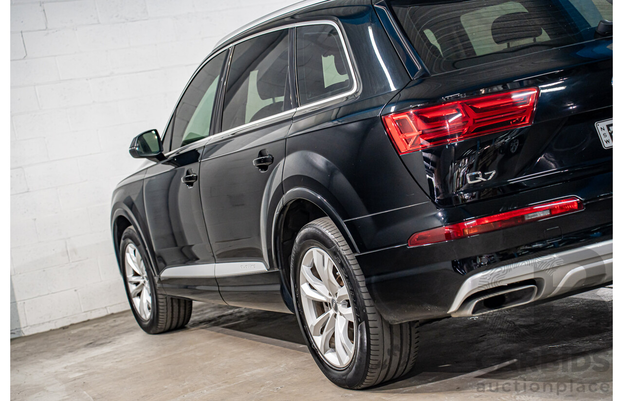08/2017 Audi Q7 3.0 TDI Quattro (160kW AWD) 4M MY17 4d Wagon Brilliant Black Turbo Diesel V6 3.0L