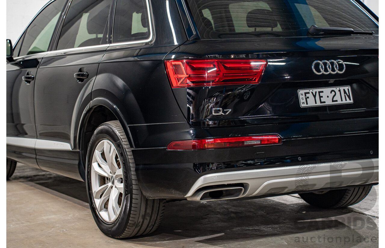 08/2017 Audi Q7 3.0 TDI Quattro (160kW AWD) 4M MY17 4d Wagon Brilliant Black Turbo Diesel V6 3.0L