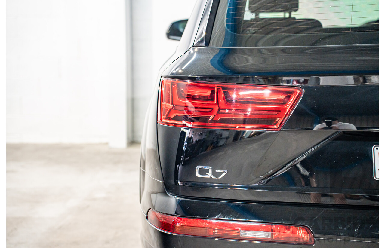 08/2017 Audi Q7 3.0 TDI Quattro (160kW AWD) 4M MY17 4d Wagon Brilliant Black Turbo Diesel V6 3.0L