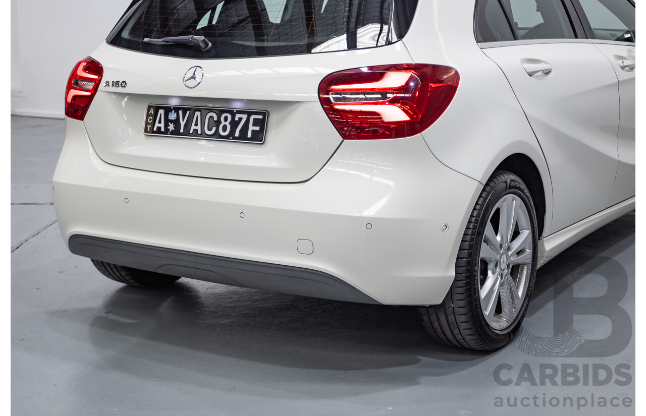 10/2016 Mercedes-Benz A180 176 MY17 5D Hatchback Cirrus White Turbo 1.6L