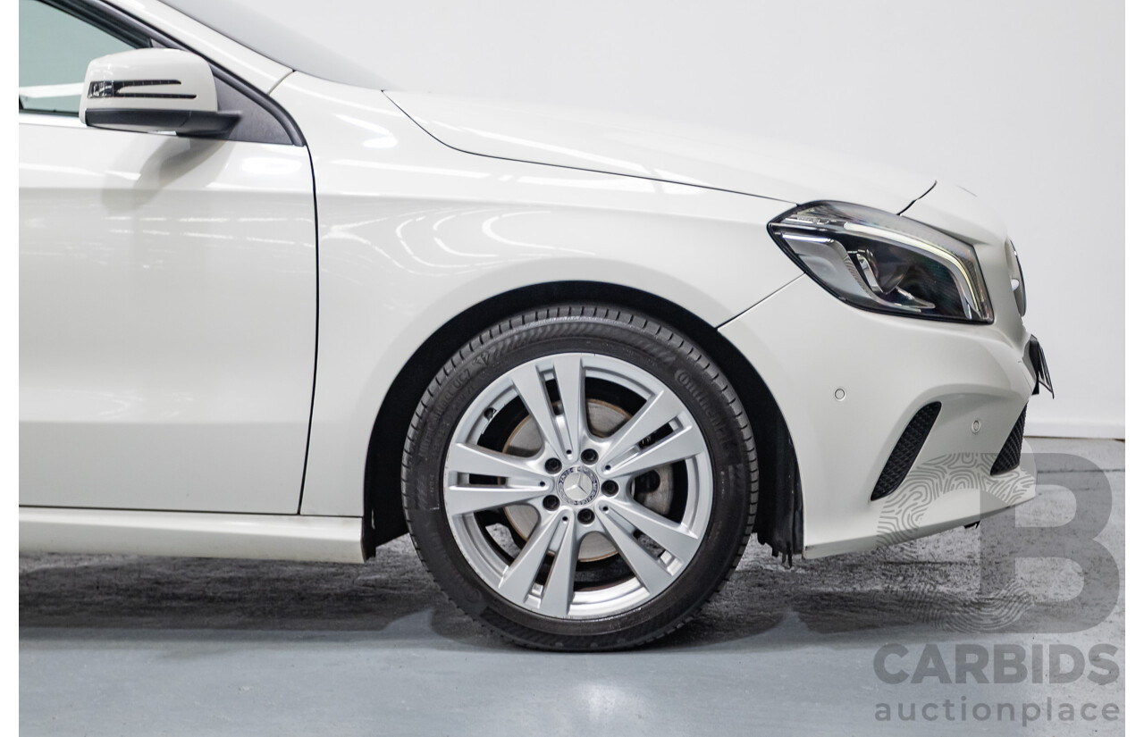 10/2016 Mercedes-Benz A180 176 MY17 5D Hatchback Cirrus White Turbo 1.6L