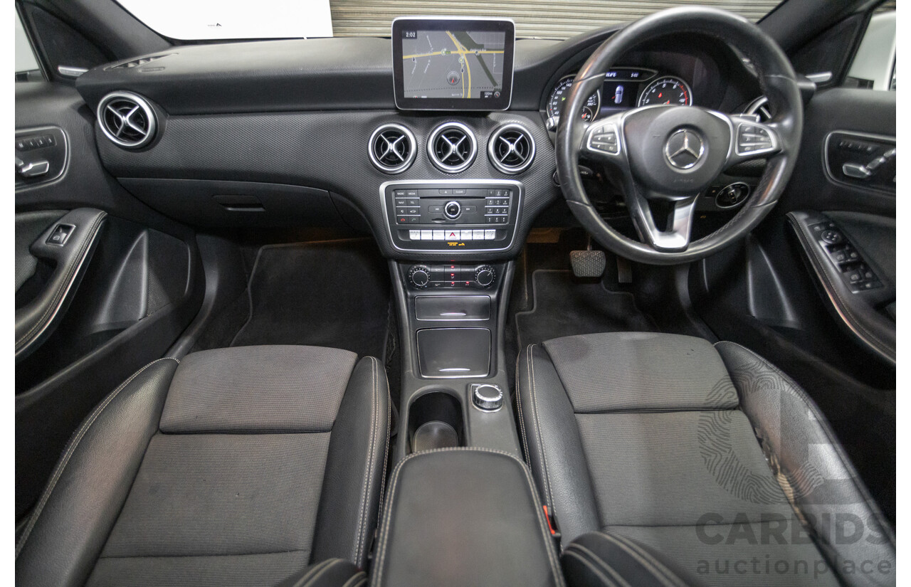 10/2016 Mercedes-Benz A180 176 MY17 5D Hatchback Cirrus White Turbo 1.6L