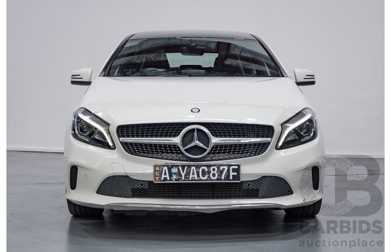 10/2016 Mercedes-Benz A180 176 MY17 5D Hatchback Cirrus White Turbo 1.6L