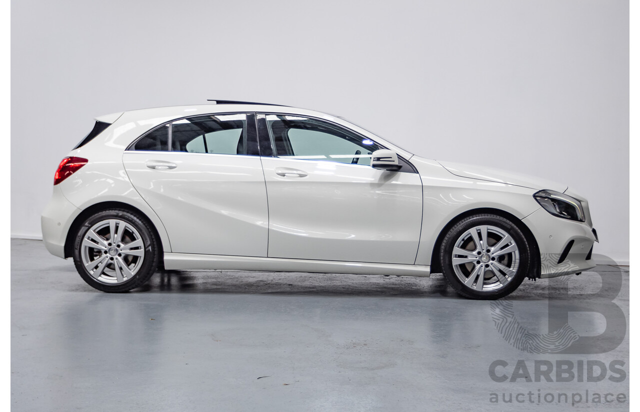 10/2016 Mercedes-Benz A180 176 MY17 5D Hatchback Cirrus White Turbo 1.6L