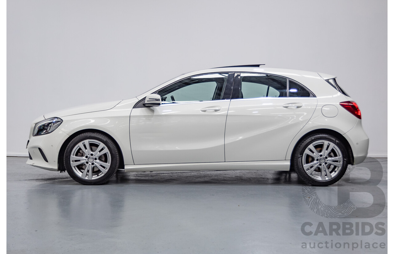 10/2016 Mercedes-Benz A180 176 MY17 5D Hatchback Cirrus White Turbo 1.6L