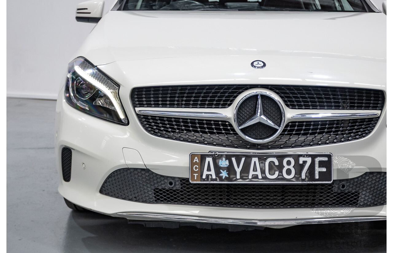 10/2016 Mercedes-Benz A180 176 MY17 5D Hatchback Cirrus White Turbo 1.6L