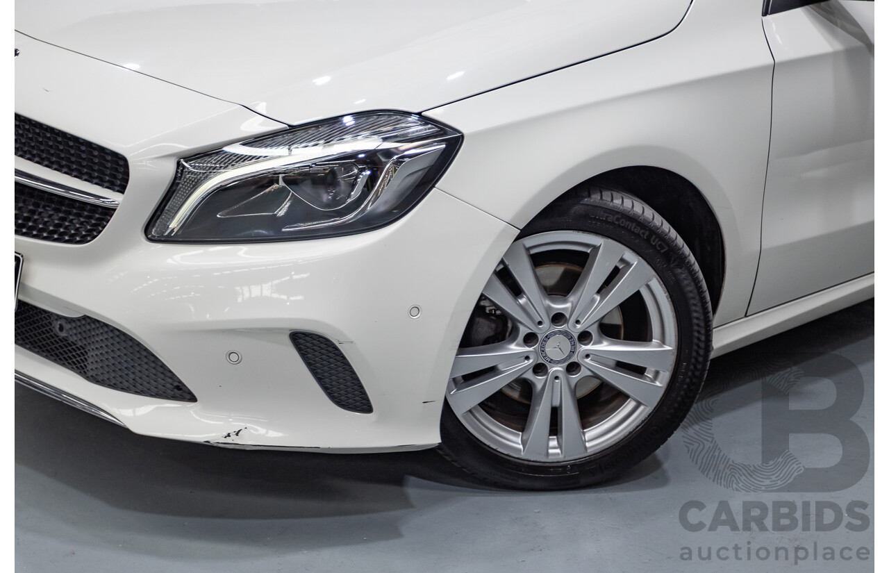 10/2016 Mercedes-Benz A180 176 MY17 5D Hatchback Cirrus White Turbo 1.6L