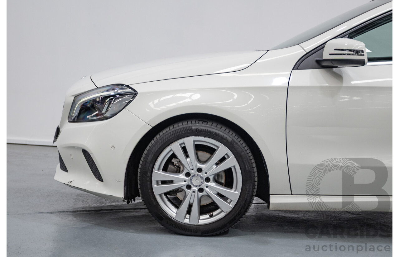 10/2016 Mercedes-Benz A180 176 MY17 5D Hatchback Cirrus White Turbo 1.6L