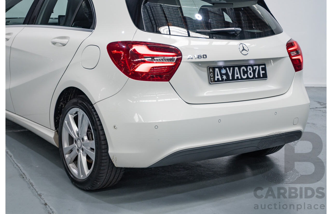 10/2016 Mercedes-Benz A180 176 MY17 5D Hatchback Cirrus White Turbo 1.6L