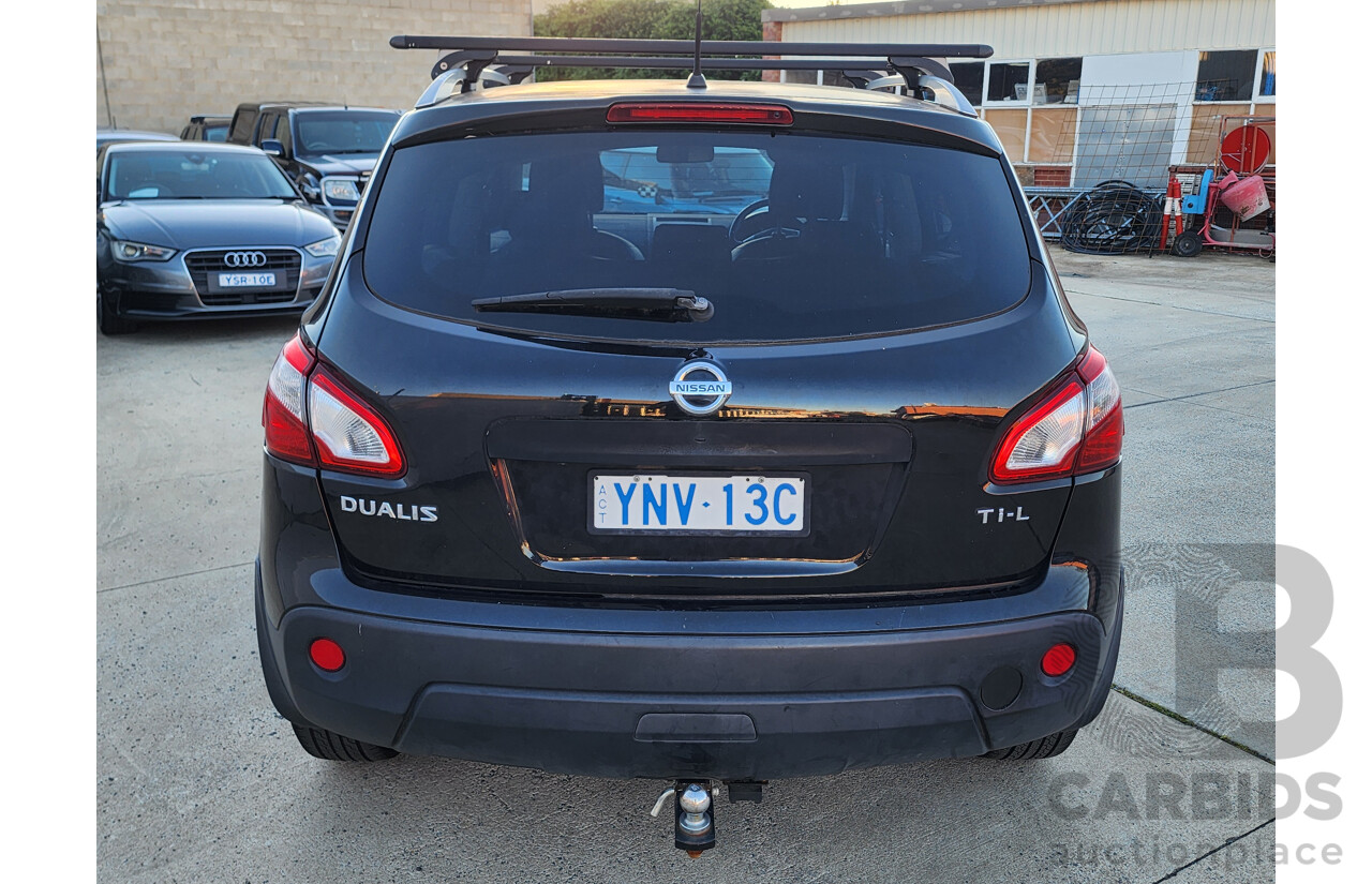 10/2013 Nissan Dualis Ti-L (4x2) J10 SERIES 3 4d Wagon Black 2.0L