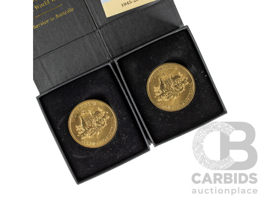 Two Australian RAM 2005 Department of Veterans Affairs WW2 Service Medals
