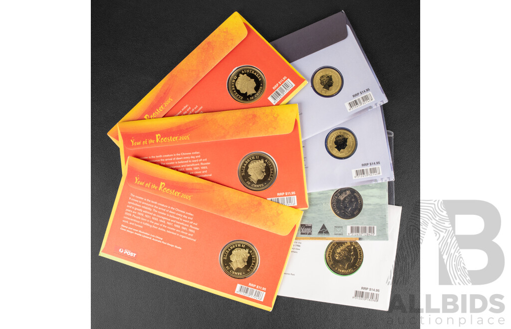 Seven Australian PNCs Including 1998 Bass Flinders Bicentenary, Two 2006 QE2 Birthday, 2005 Australian Open, Three 2005 Year of the Rooster