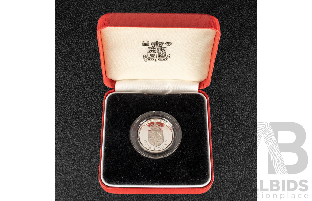 United Kingdom Royal Mint 1988 Silver Piedfort One Pound Coin .925