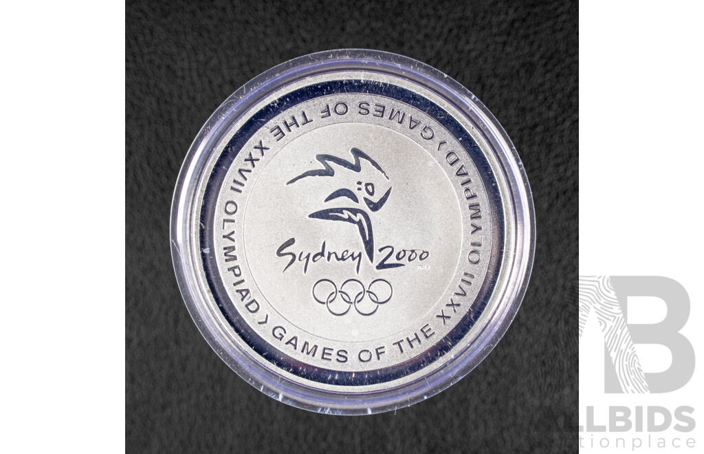 Australian Perth Mint/RAM 2000 Silver Sydney Olympics Medallion - Appreciation of Rail Staff, State Rail, City Rail, Country Link .999