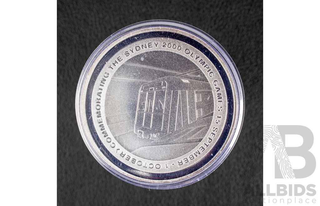 Australian Perth Mint/RAM 2000 Silver Sydney Olympics Medallion - Appreciation of Rail Staff, State Rail, City Rail, Country Link .999