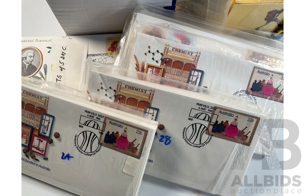 Collection of Australian First Day Covers, Many Multiples Spanning 1980 to 1983 Including Outward Bound, Opening of Canberra GPO and 1983 Philatelic Exhibition, XIII International Botanical Gardens Congress and More