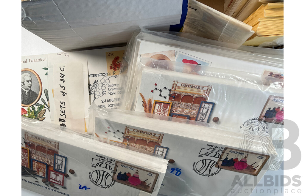 Collection of Australian First Day Covers, Many Multiples Spanning 1980 to 1983 Including Outward Bound, Opening of Canberra GPO and 1983 Philatelic Exhibition, XIII International Botanical Gardens Congress and More