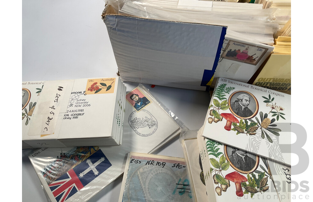 Collection of Australian First Day Covers, Many Multiples Spanning 1980 to 1983 Including Outward Bound, Opening of Canberra GPO and 1983 Philatelic Exhibition, XIII International Botanical Gardens Congress and More