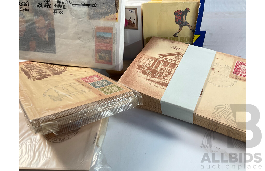 Collection of Australian First Day Covers, Many Multiples Spanning 1980 to 1983 Including Outward Bound, Opening of Canberra GPO and 1983 Philatelic Exhibition, XIII International Botanical Gardens Congress and More