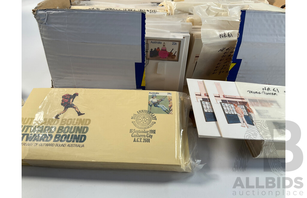 Collection of Australian First Day Covers, Many Multiples Spanning 1980 to 1983 Including Outward Bound, Opening of Canberra GPO and 1983 Philatelic Exhibition, XIII International Botanical Gardens Congress and More
