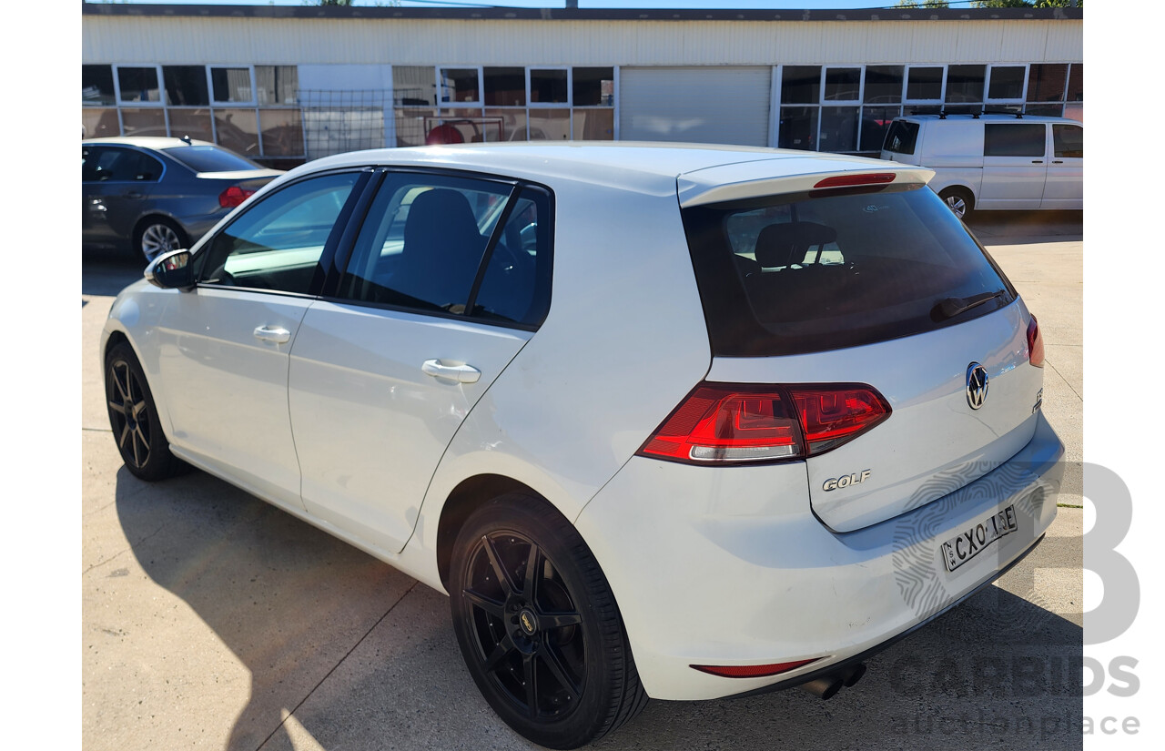 2/2015 Volkswagen Golf 90 TSI AU MY15 5d Hatchback White 1.4L