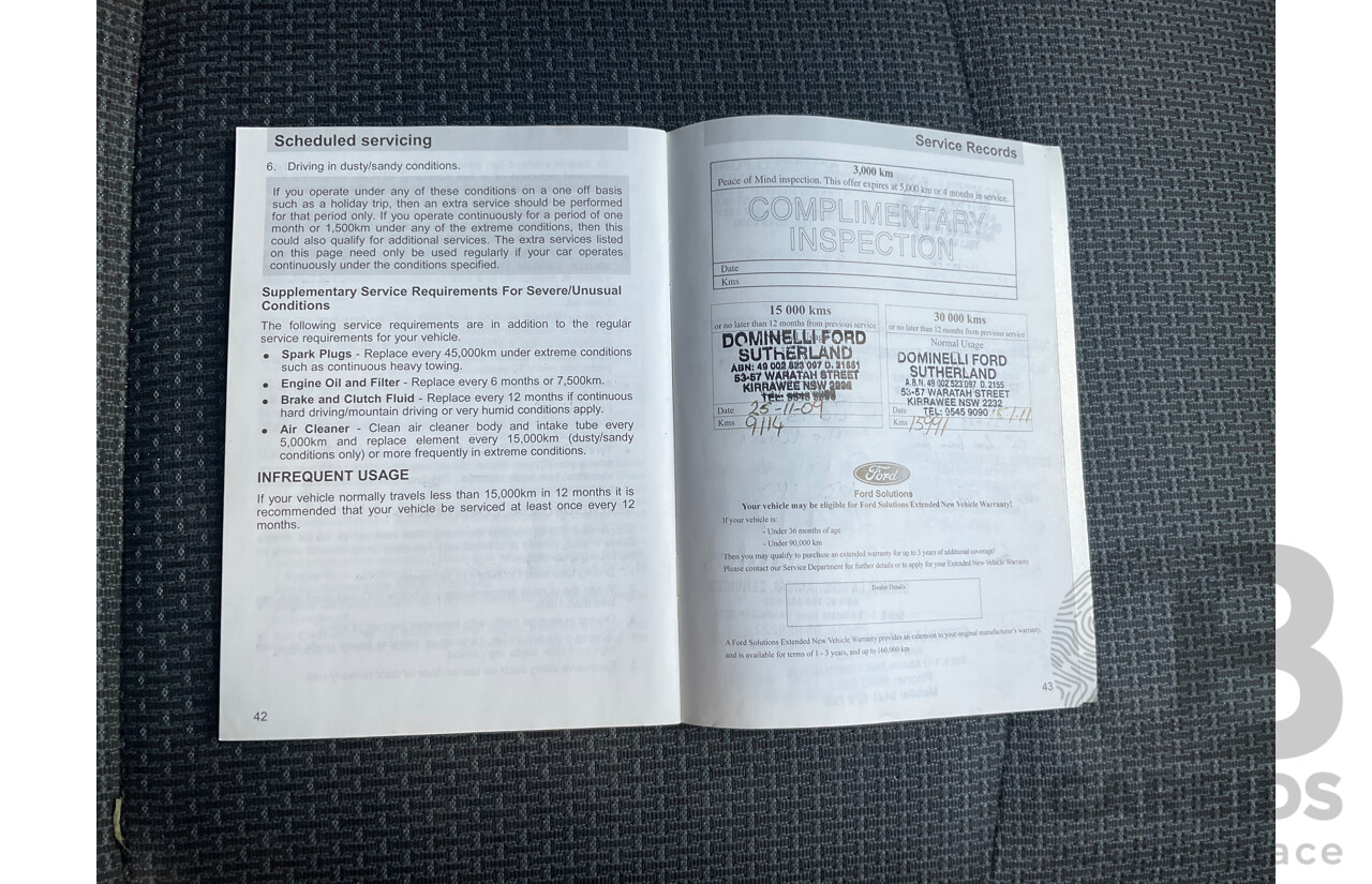 2/2009 Ford Mondeo Zetec MA 4d Sedan Black 2.3L