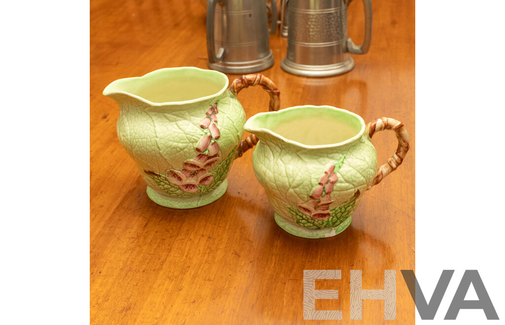 Pair of Carlton Ware 'Foxglove' Graduated Milk Jugs