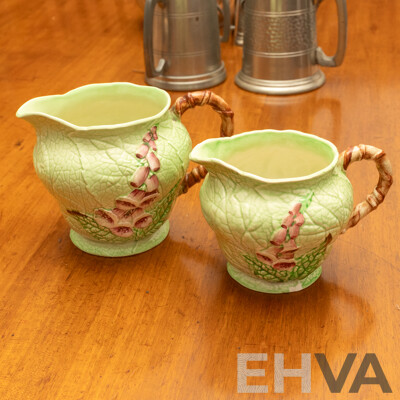 Pair of Carlton Ware 'Foxglove' Graduated Milk Jugs