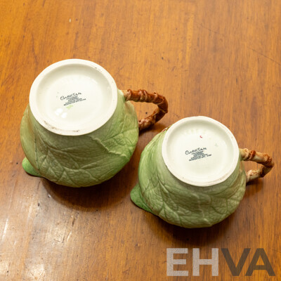 Pair of Carlton Ware 'Foxglove' Graduated Milk Jugs