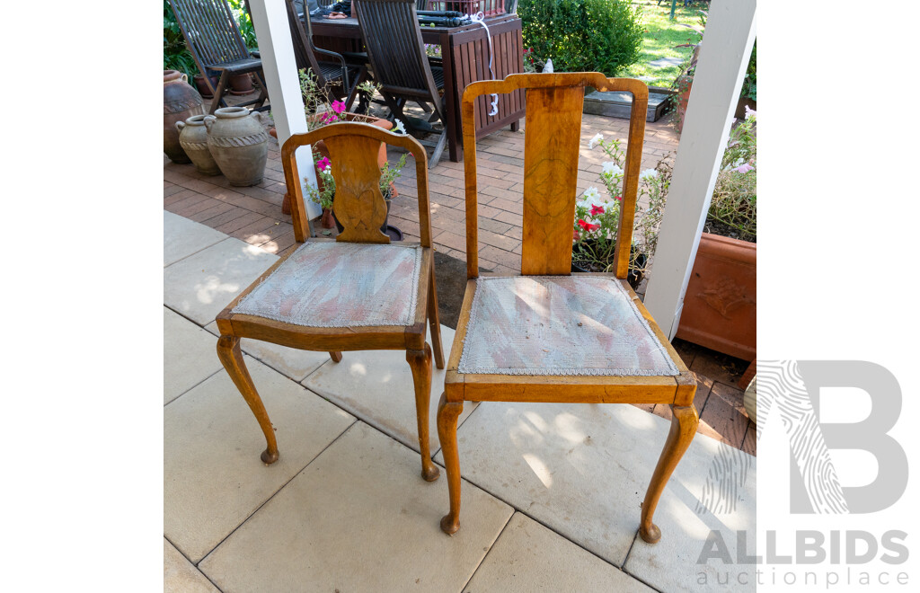 Collection of Three Various Art Deco Dining Chairs