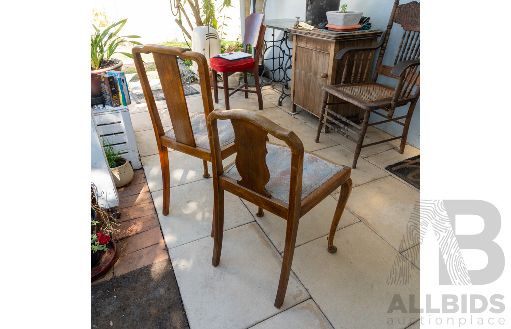 Collection of Three Various Art Deco Dining Chairs