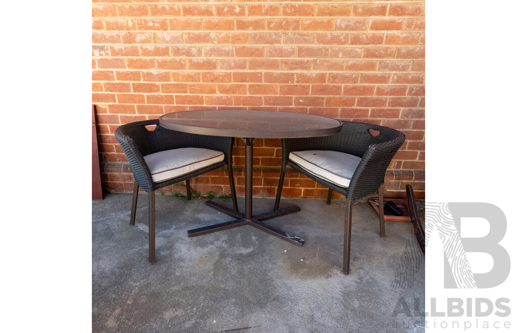 Modern Polyweave Three Piece Patio Suite